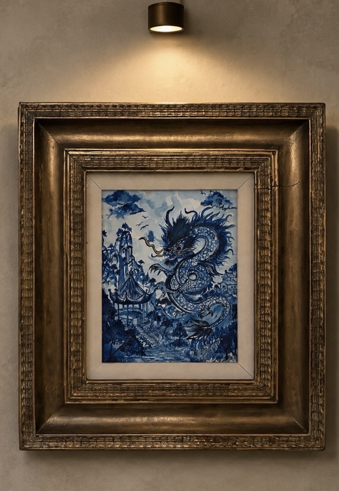 Dragón en azul